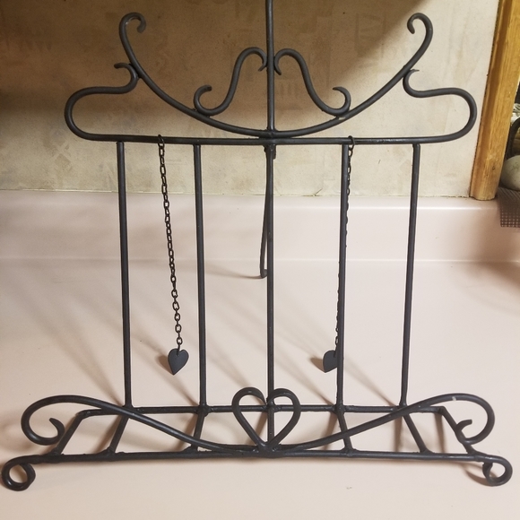 Hand forged cook book stand